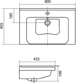 ASB-Mebel Тумба с раковиной София 80 белая матовая – фотография-8